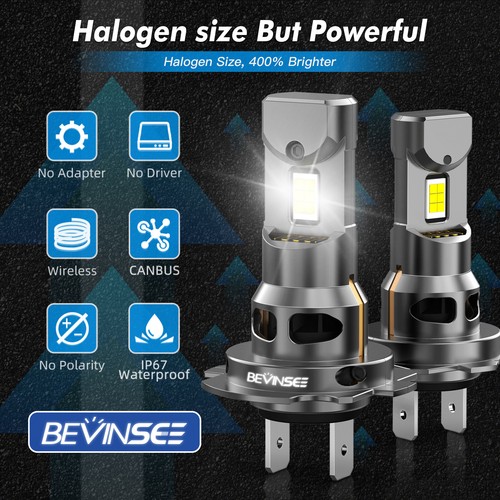 H7 LED Headlight Bulbs 70W 12000LM White For Alfa Romeo Giulietta 940 2011-2020 - Picture 9 of 10