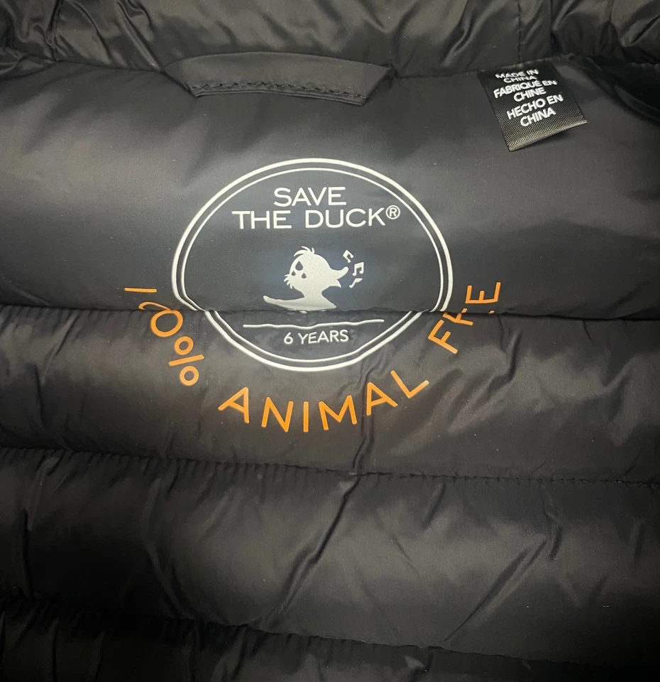 Save The Duck Boys Insulated BLACK Jacket $179, Size: 6 - Image 4 of 4