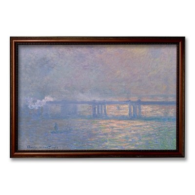 codiarts. 3D Relief Kunstdruck Claude Monet Charing Cross Bridge 50x75cm (Zert.)