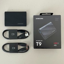 Open Box Samsung T9 Portable SSD 4TB 2,000MB/s MU-PG4T0B/AM