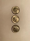 1974-P, 1975-P & 1976-P Roosevelt Dime BU Uncirculated. No Mint Marks.