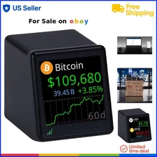 Crypto Ticker Digital Display Compact Wi-Fi Real-Time Cryptocurrency Prices