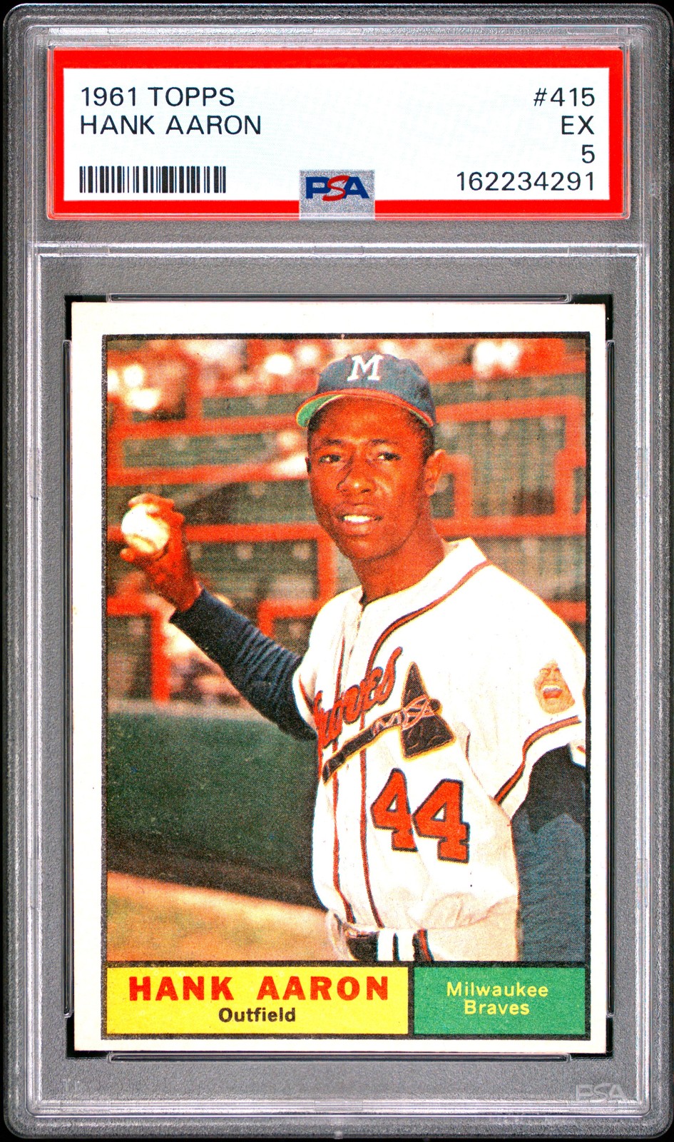 1961 TOPPS #415 HANK AARON PSA 5
