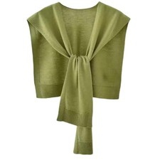Sweater Shawl Wraps for Women Sweater Knitted Knotted Shawls 35 Avocado Green