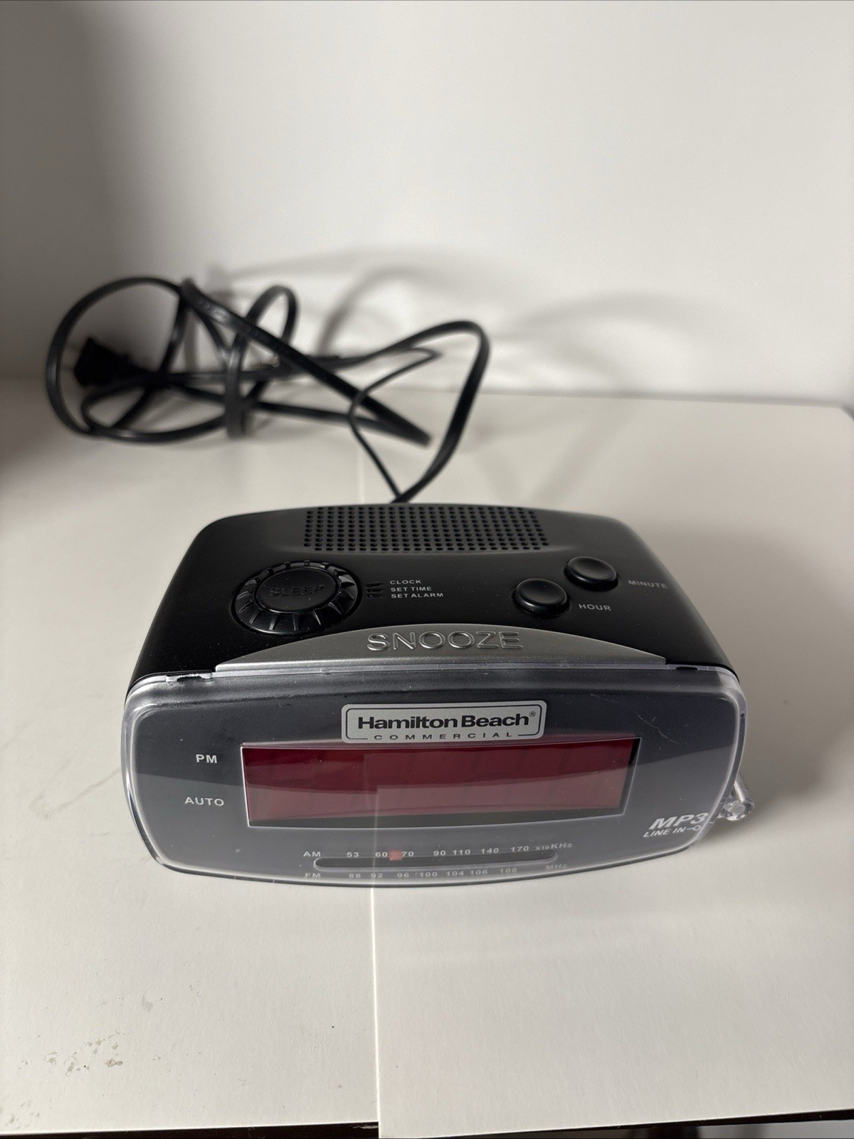 Hamilton Beach Large Display Alarm Clock Radio w/Battery Backup Fully Tested