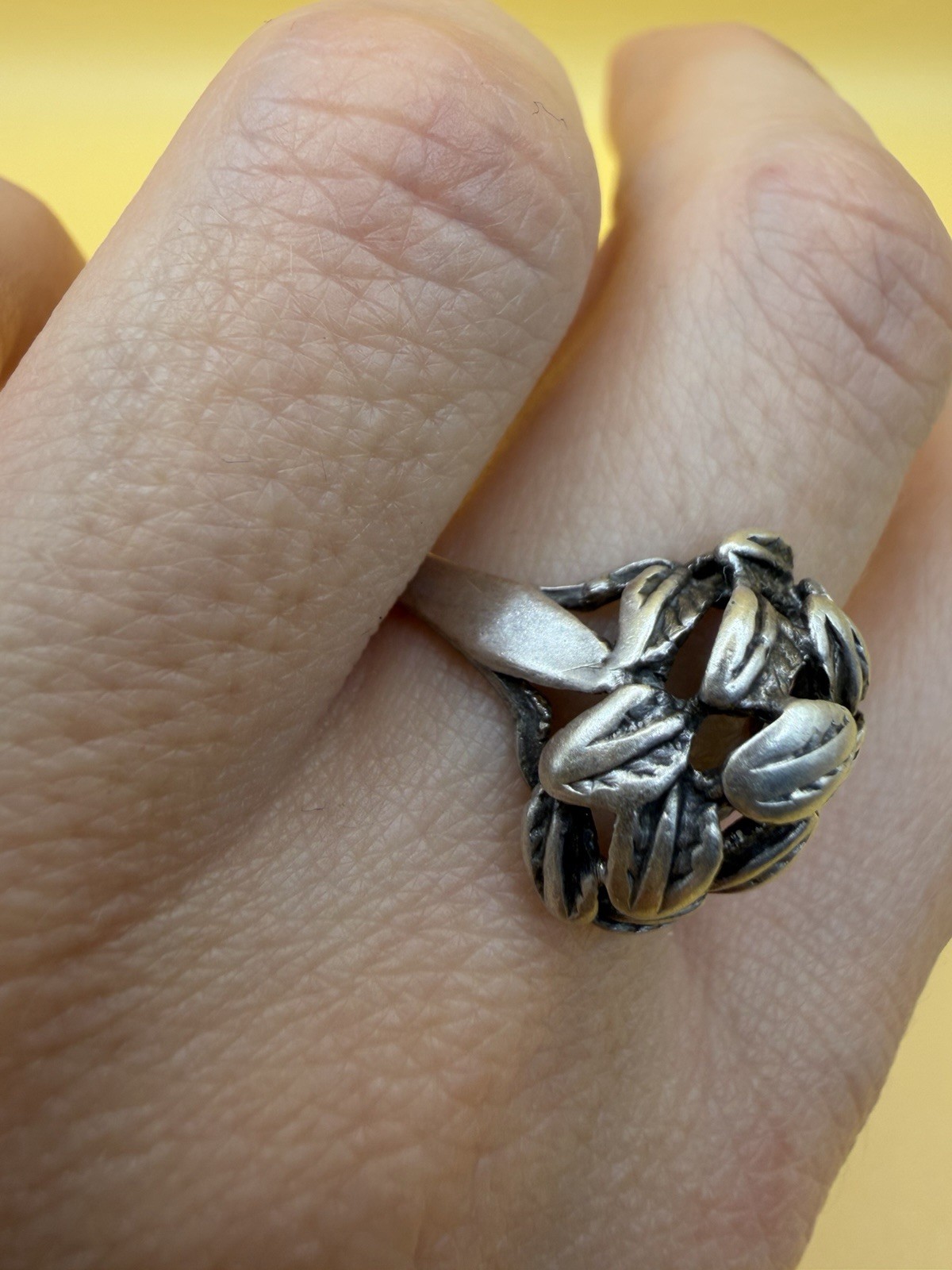 Vintage Soviet Sterling Silver Ring - Size R1/2#35 image 3