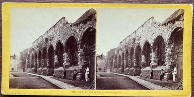 WISEMAN Stereoansicht Old Town Walles of SOUTHAMPTON UK 1860
