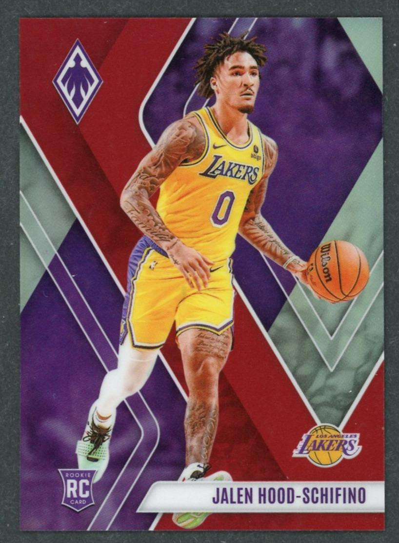 2023-24 Panini Phoenix - Jalen Hood-Schifino - Red /199 Rookie RC #260 Lakers