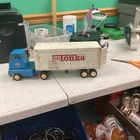 Vintage Tonka Mini Tonka Semi And Trailer #1466 Blue White 1960s (1723)
