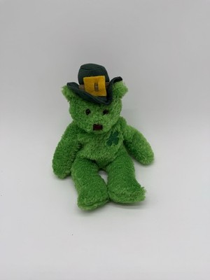 Plushland Clover Green Shamrock Bean Plush Stuffed Animal 8''