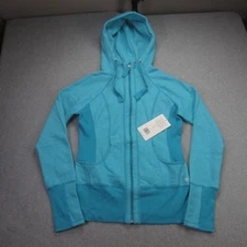 Active Life 90 Degree Jacket Women Large Turquoise Full Zip Hoodie Yoga Running