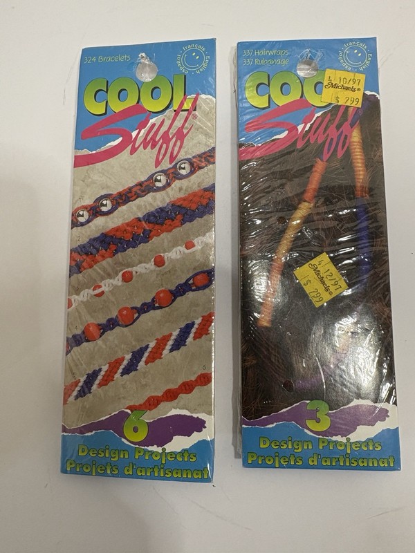 Vintage Cool Stuff Craft Kits 324 Bracelets 337 Hair wraps 1996 Sealed