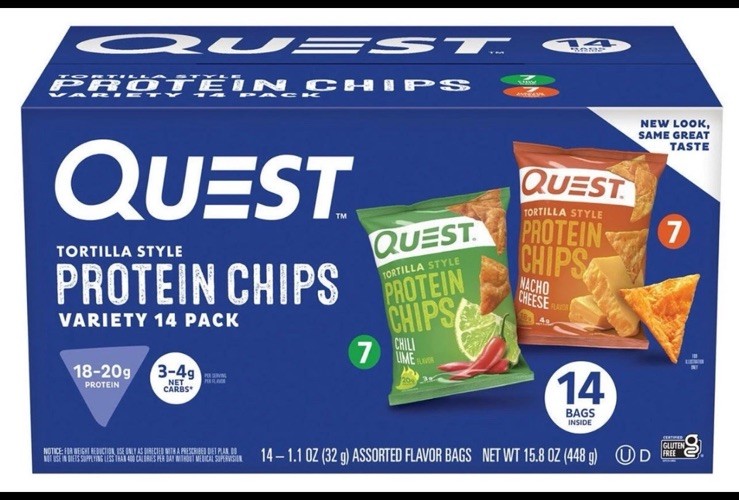 Quest Tortilla-Style 18-20g Protein Chips, Variety Pack, 14 ct. EXP 5/9/26
