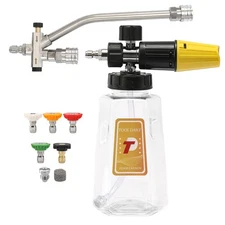 Pressure Washer Foam Cannon with Dual-Connector Accessory, Power Washer Doubl...