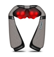 Blue Elf Shiatsu Electric Neck Back Massager Pillow 3D Kneading with Heat for...