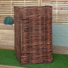 1.16m x 61cm Single Garden Patio Willow Wheelie Bin Screen Hideaway