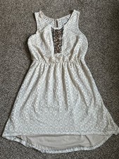 EUC Maurice’s Plus Size 0 Hi Low Crochet Lace Dress With Lining Elastic Waist