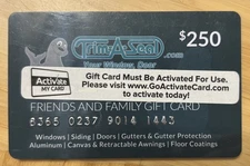 Trim-A-Seal Gary Indiana Gift Card $250 value!