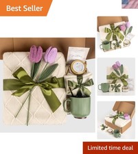 Self-Care Gift Basket for Women: 8-Piece Relaxation Set in Purple Package