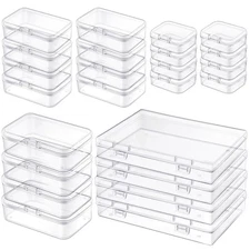 Qeirudu 24 Pcs Small Plastic Containers with Lids - Mini Plastic Craft Storag...
