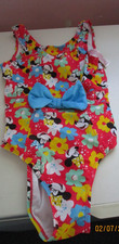 New Disney Parks One Piece Swimsuit Girls Large Adaptable UPF 50 Poly Elastane