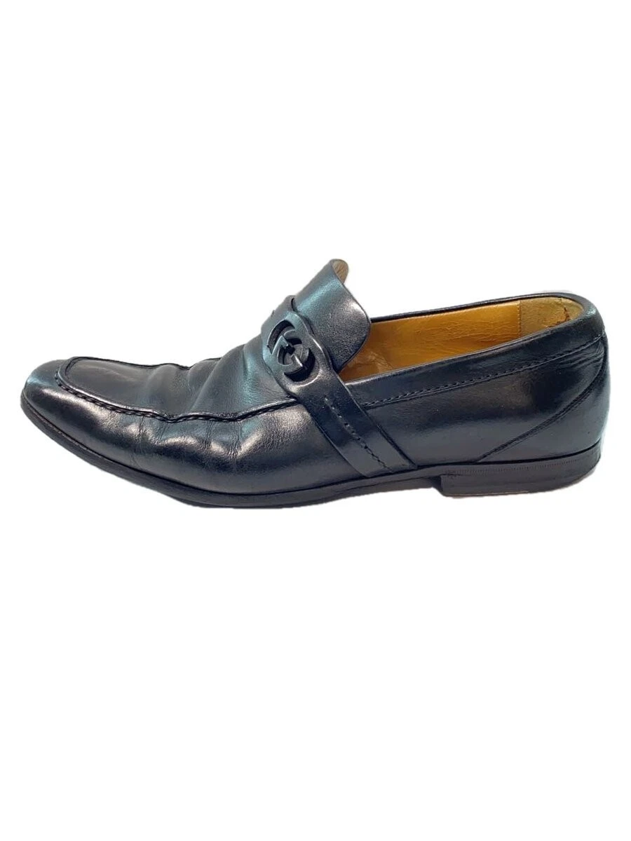 Chaussures habillées Gucci en cuir imbriqué homme 40 noir occasion
