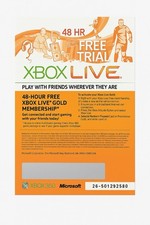 48 Hour Free Xbox Live Gold Membership UNREDEEMED COLLECTERS ITEM