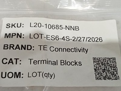TE Connectivity Entrelec ES6-4S End Section Plate Terminal Block Cover Bag 10