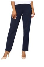 Susan Graver Weekend Ponte Straight Leg Pant Navy