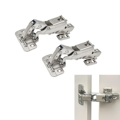 JinBoCheng 2Pack 165 Degree Soft Close Cabinet Hinge is Suitable for silvery