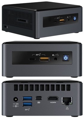 Intel NUC8i7INHZ6 (Intel Core i7-8565U, 8GB RAM, 1TB HDD, 128GB SSD, AMD Radeon
