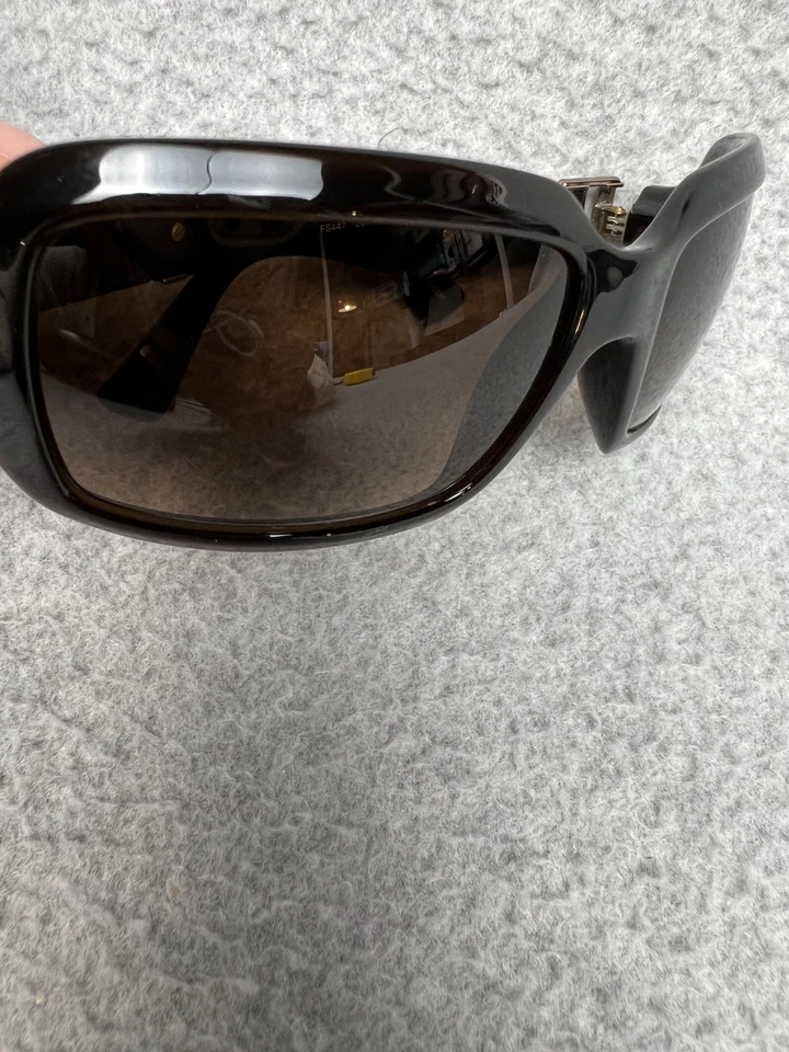 Gafas de sol Fendi años 90 y2k para mujer marrón redondo de gran tamaño lentes marrones Italia FS447 Foto 3 de 4