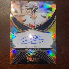 2024 Panini Select Dalton Schultz SSP-DSZ Tie-dye /25 Auto Houston Texans