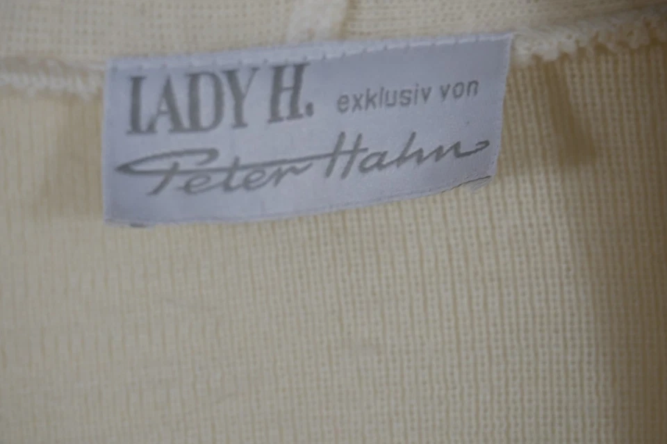 LADY H. PETER HAHN 100% REINE SCHURWOLLE Weiche Strick Weste Größe 44/46 TOP! - Bild 1 von 4