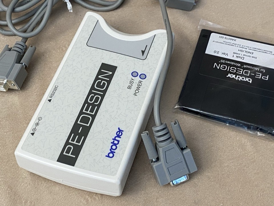 Brother PE Design Serial Card Reader Writer Embroidery With Cable | eBay