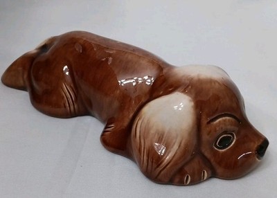 Lichten Ware 'Annie' Resting Puppy 1940s Vintage Collectible Ceramic Pottery