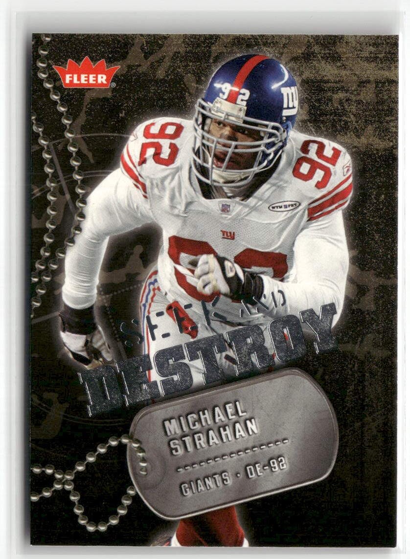 2006 Fleer #SD-MS Michael Strahan Seek and Destroy ☘️054