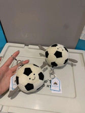 Jellycat Amuseables Soccer Ball Plush Bag Charm Keychain NWT Dust Bag