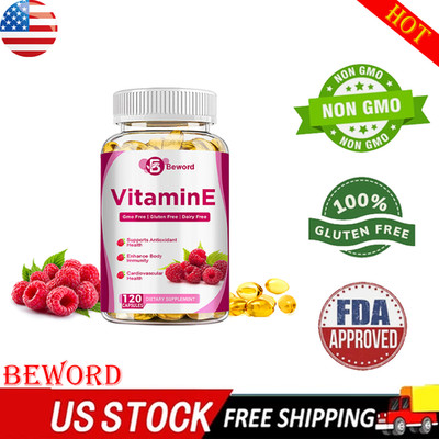 Vitamin E 120 Capsules - Supports Hair Skin Nail Face Immune Health