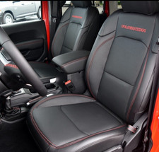 2019 2020 For Jeep Wrangler Rubicon Full Front Leather Seat Cover Black