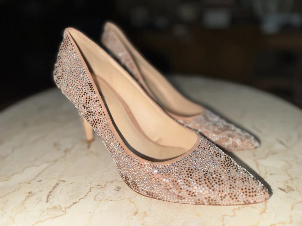 ANTONIO MELANI Glittering Silver and Tan Heels - Women’s Size 10M - Image 2 of 4