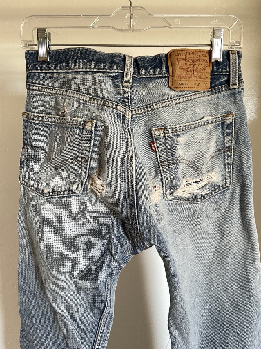 Levi's 501xx ストレートデニム W31 L36 90s VINTAGE 90's LEVI'S 501xx W31 L36 High Rise Button Fly
