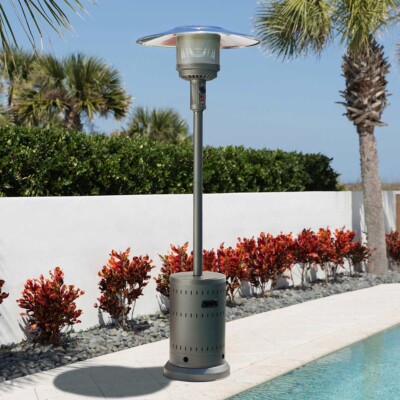 Fire Sense Open Flame Patio Heater Fire Sense Gray Commercial