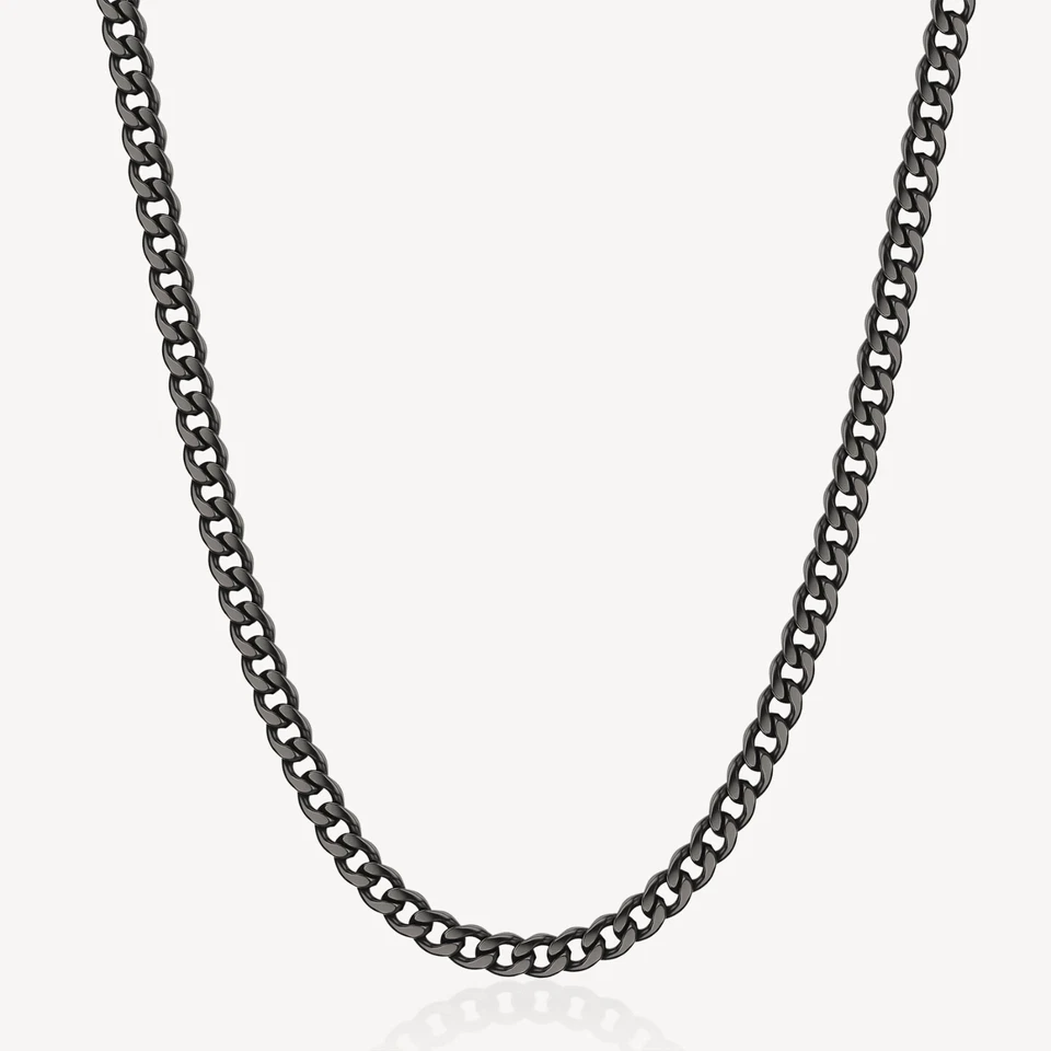 Collana BROSWAY Uomo Catena ACCIAIO Inox Argento Brunito Oro Giallo misura 75 - Immagine 3 di 4