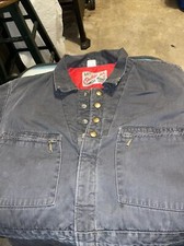 Vintage Lee Coveralls Mens Large Gray Union Made Outerwear Quilted Lining Farm