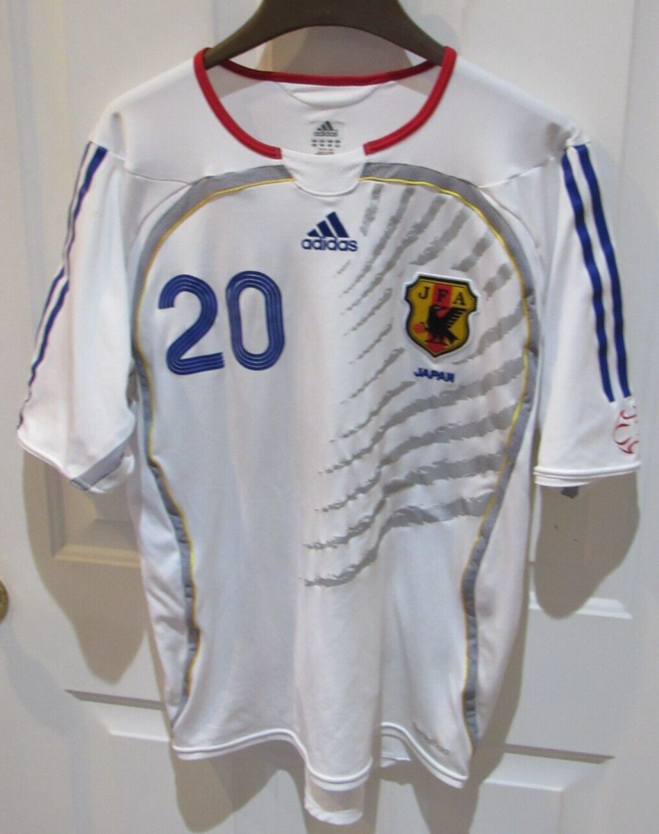JAPAN 20 ユニフォーム ホワイト 2004 Japan away # 20 Keiji Tamada soccer jersey adidas futbol JFA
