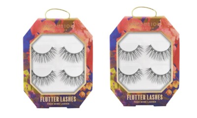 Set of 2 boxes Profusion Cosmetics FLUTTER LASHES Faux Mink Lashes 4 pairs 3D