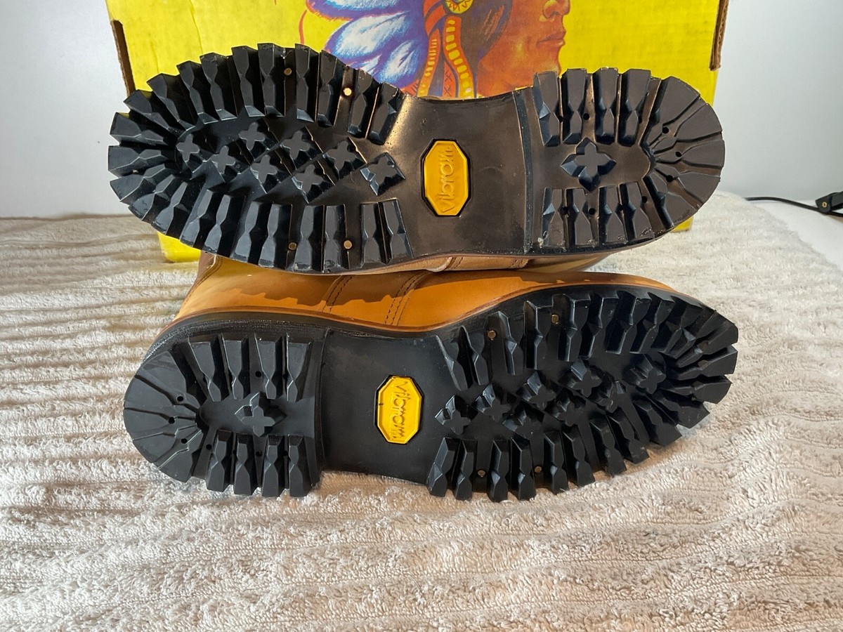 NOS Vintage Chippewa 9” 25468 LEATHER WORK BOOT VIBRAM SOLE