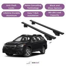 ERKUL Roof Rack Cross Bars for Subaru Outback 2020-2025 for Raised Rails - Black