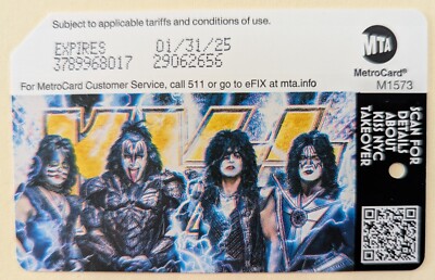 KISS, NYC MetroCard-Expired, Mint
